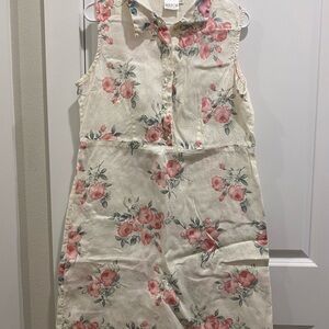 Match Floral Midi Dress - Cream and Pink. 0464